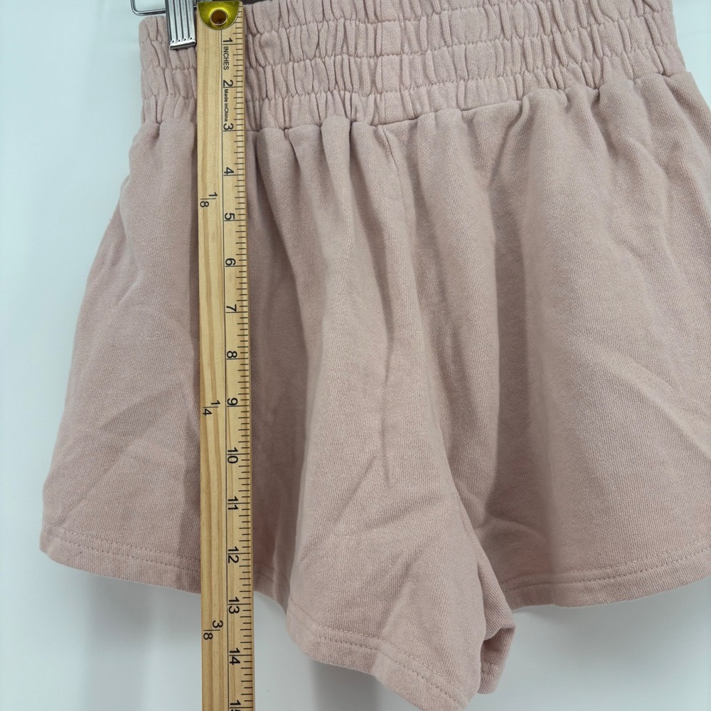YoungLA Sweat Shorts Women S Dusty Rose Excellent High Waisted Cotton Balletcore - Picture 7 of 8